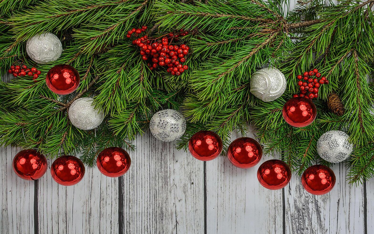 Navidad decoración en un árbol foto