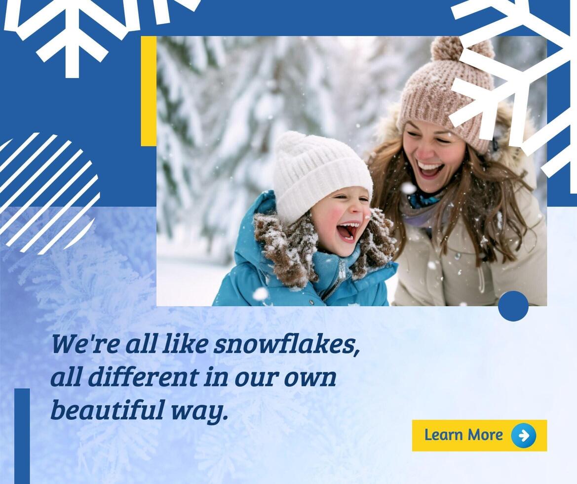 Winter Aesthetic Quotes Facebook Post Template