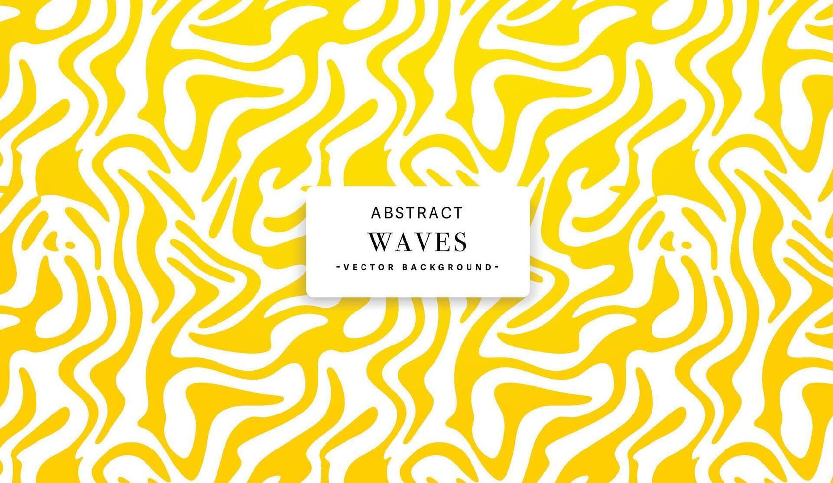 Abstract wavy pattern background in yellow and white vector