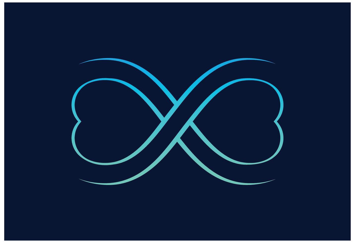 heart shaped infinity vector