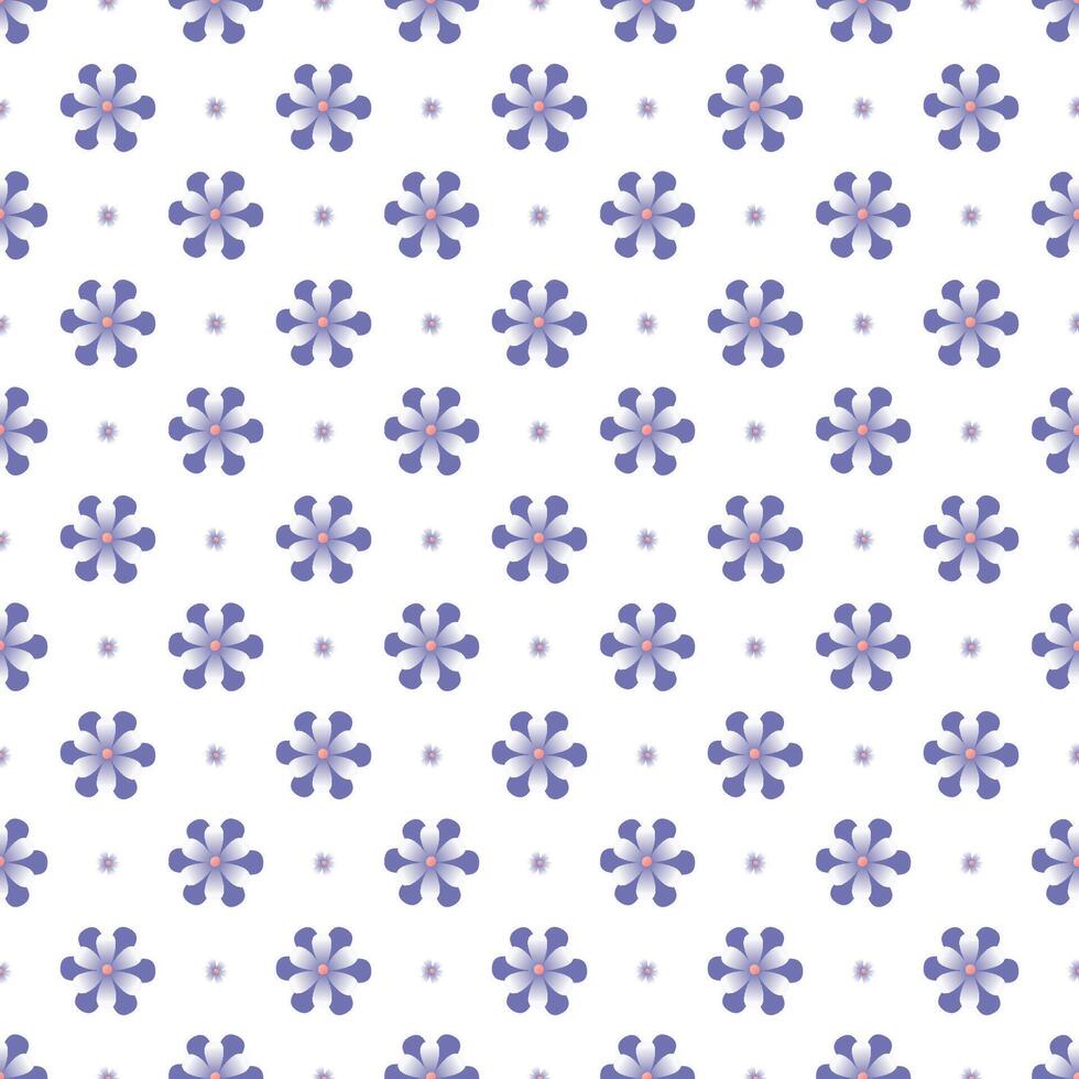 Seamless pattern with purple haze flowers on a white background vector