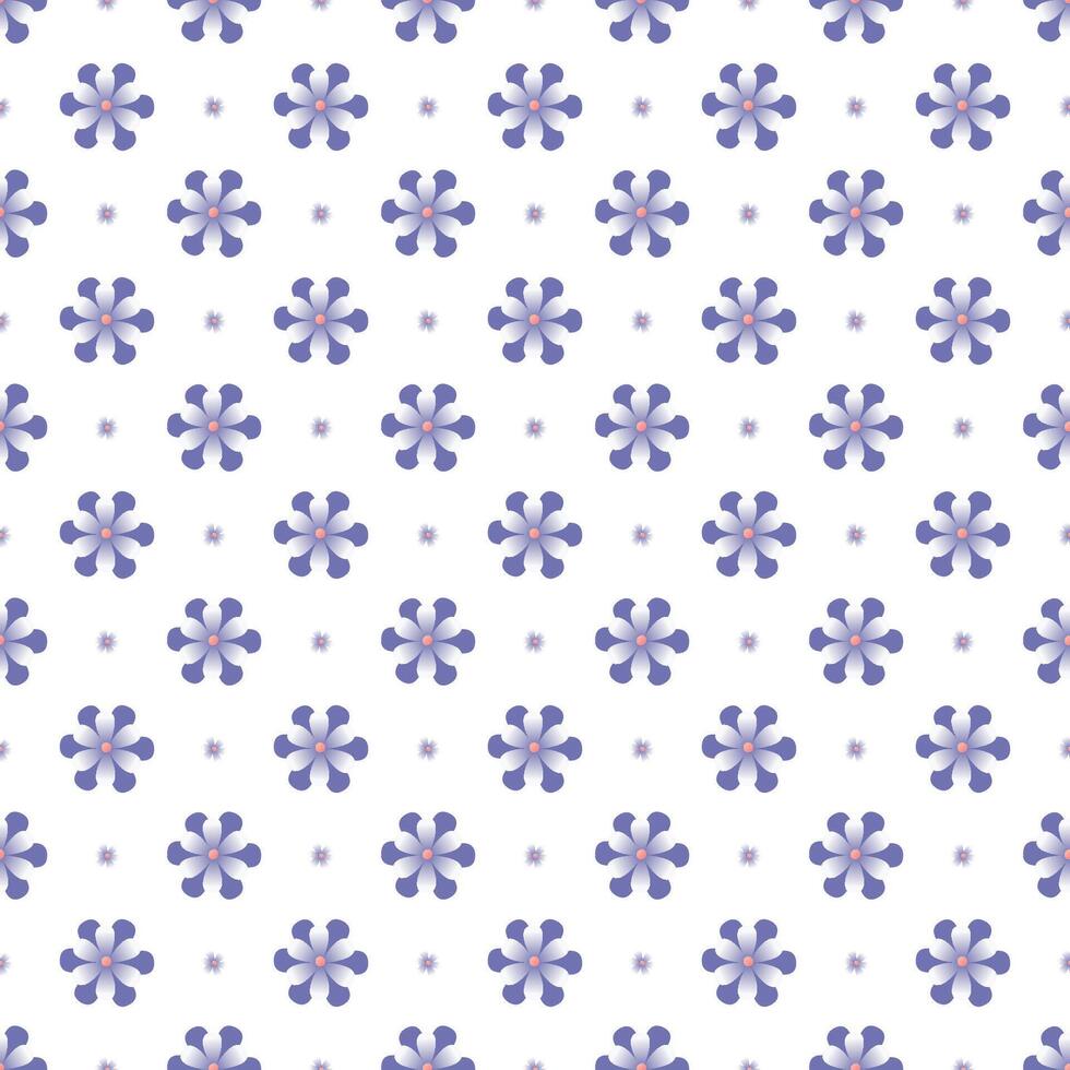 Seamless pattern with purple haze flowers on a white background vector