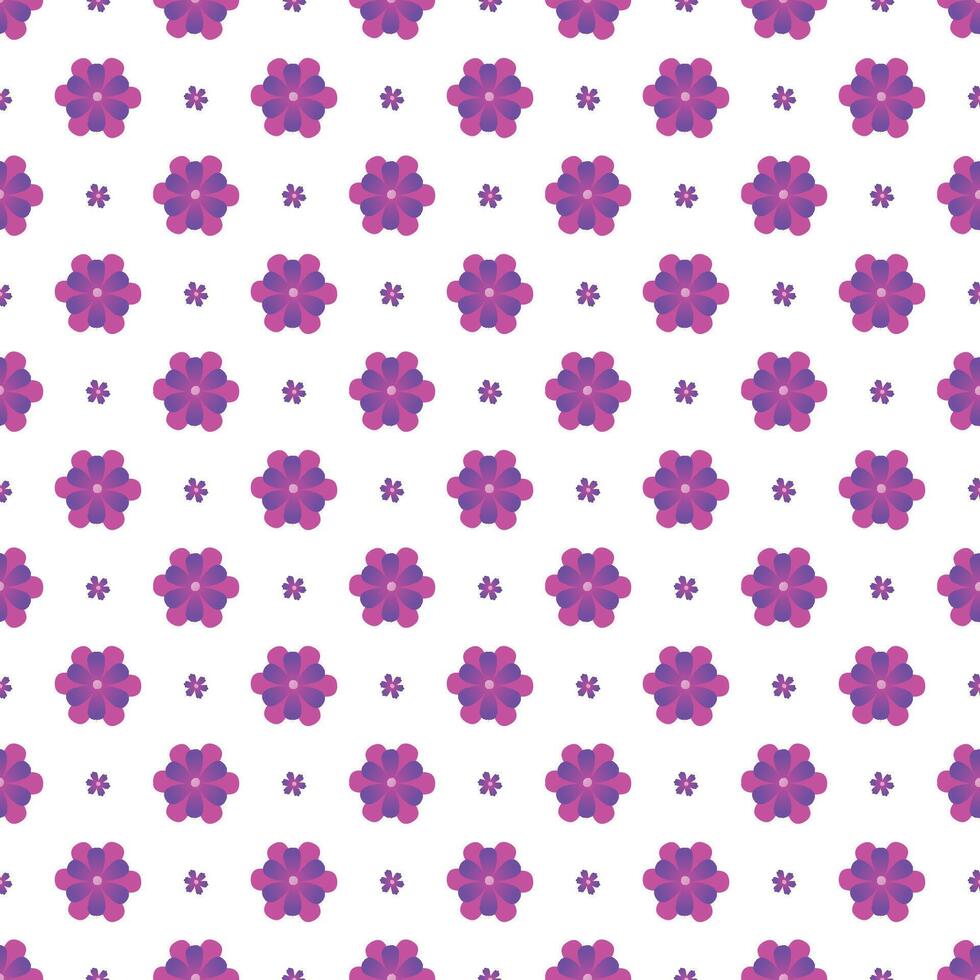 Seamless pattern of pink and purple flowers vector