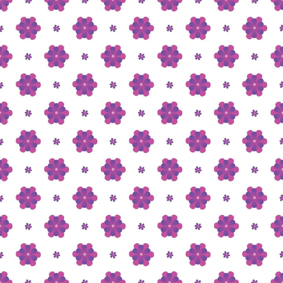 Seamless pattern of pink and purple flowers vector