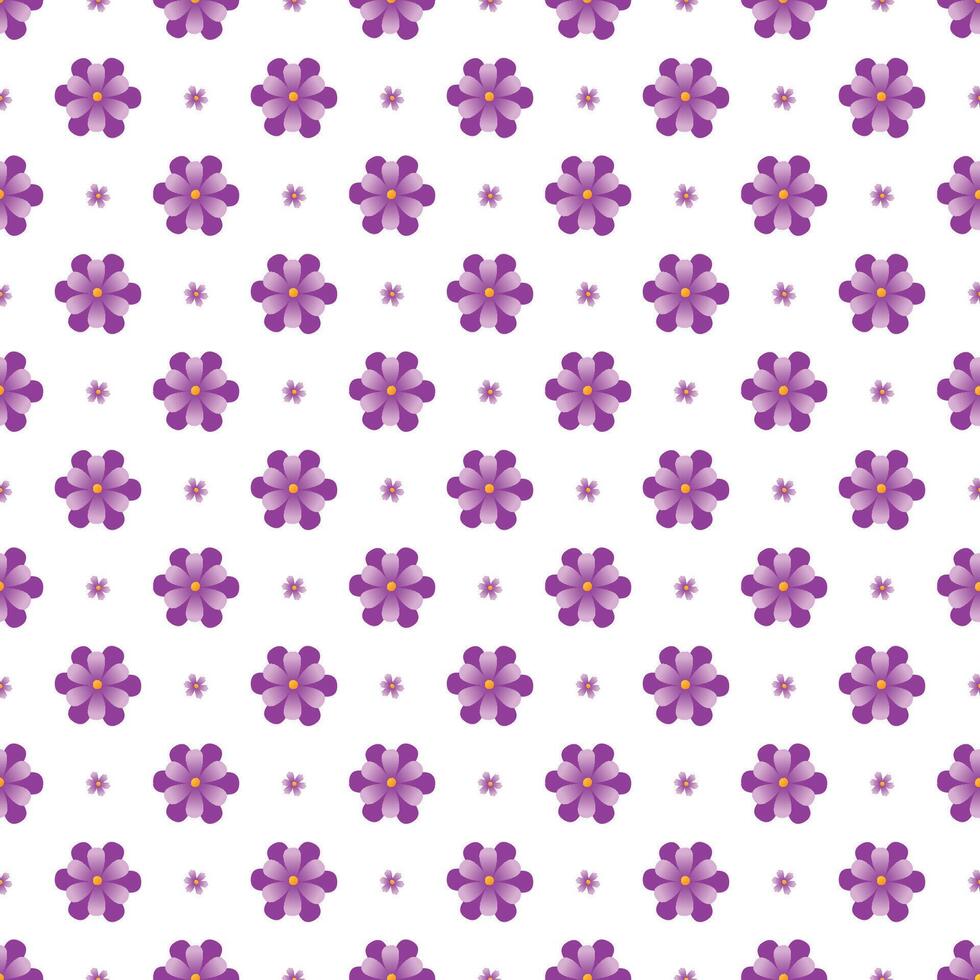 Seamless pattern of purple flowers vector