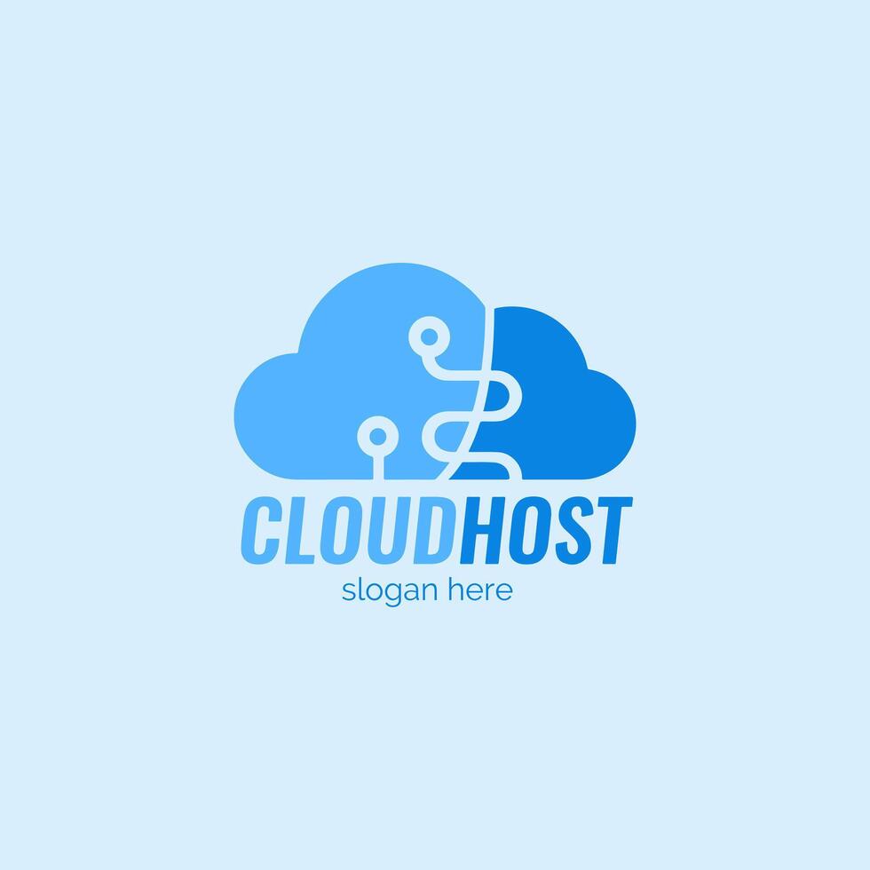Minimalism Doctor Cloud Host Logo vector