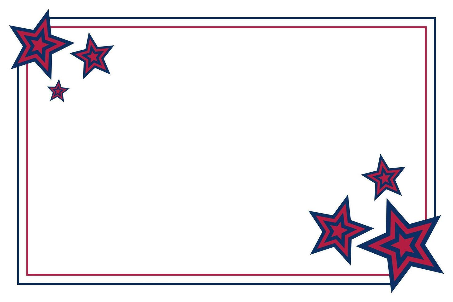 americano fiesta antecedentes en azul, blanco, rojo colores con estrella icono. diseño para bandera, saludo tarjeta, invitación, social medios de comunicación, web. vector