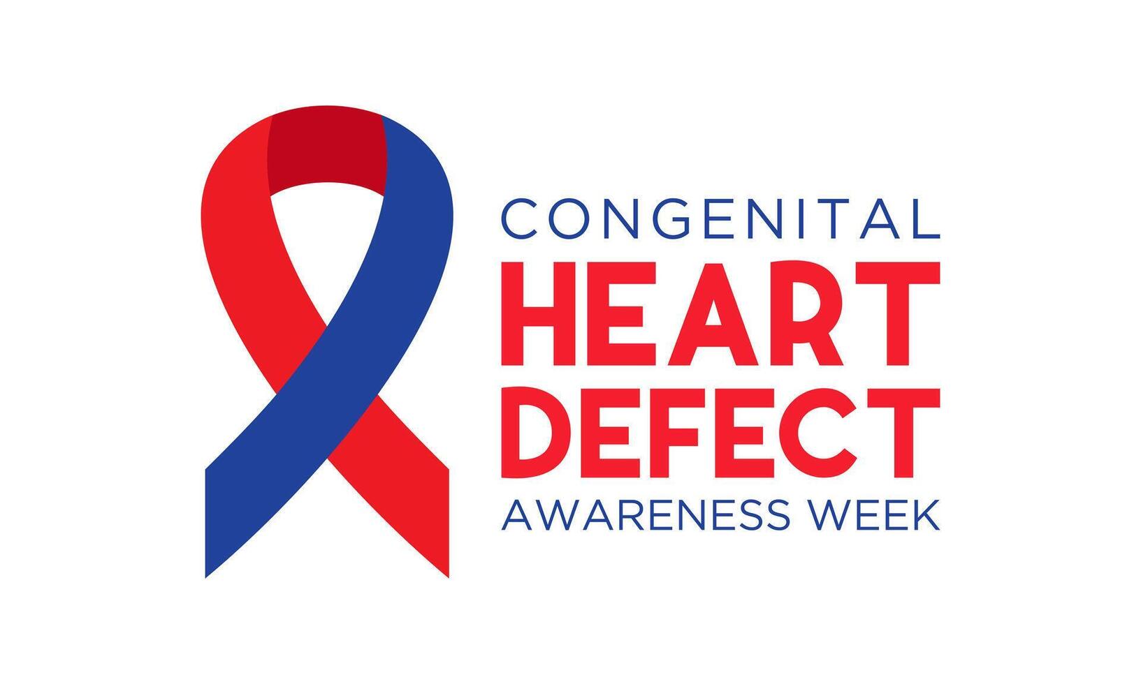 Congenital Heart Defect Awareness Week observed every year in during February 7 to 14. Health and Medical Awareness Vector template for banner, poster and background design. Vector illustration.