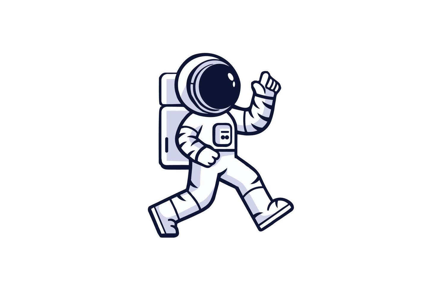 Cute Astronaut Cartoon Vector Icon Illustration. Science Food Icon Concept Isolated Premium Vector. Flat Cartoon Style