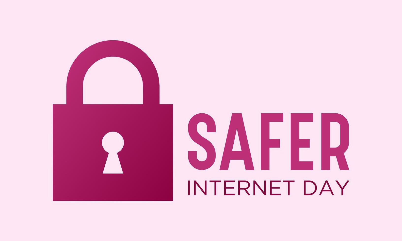 Safer Internet Day, February 6. Online and cyber sequrity awareness vector template for banner, card, poster and background design. Vector illustration.