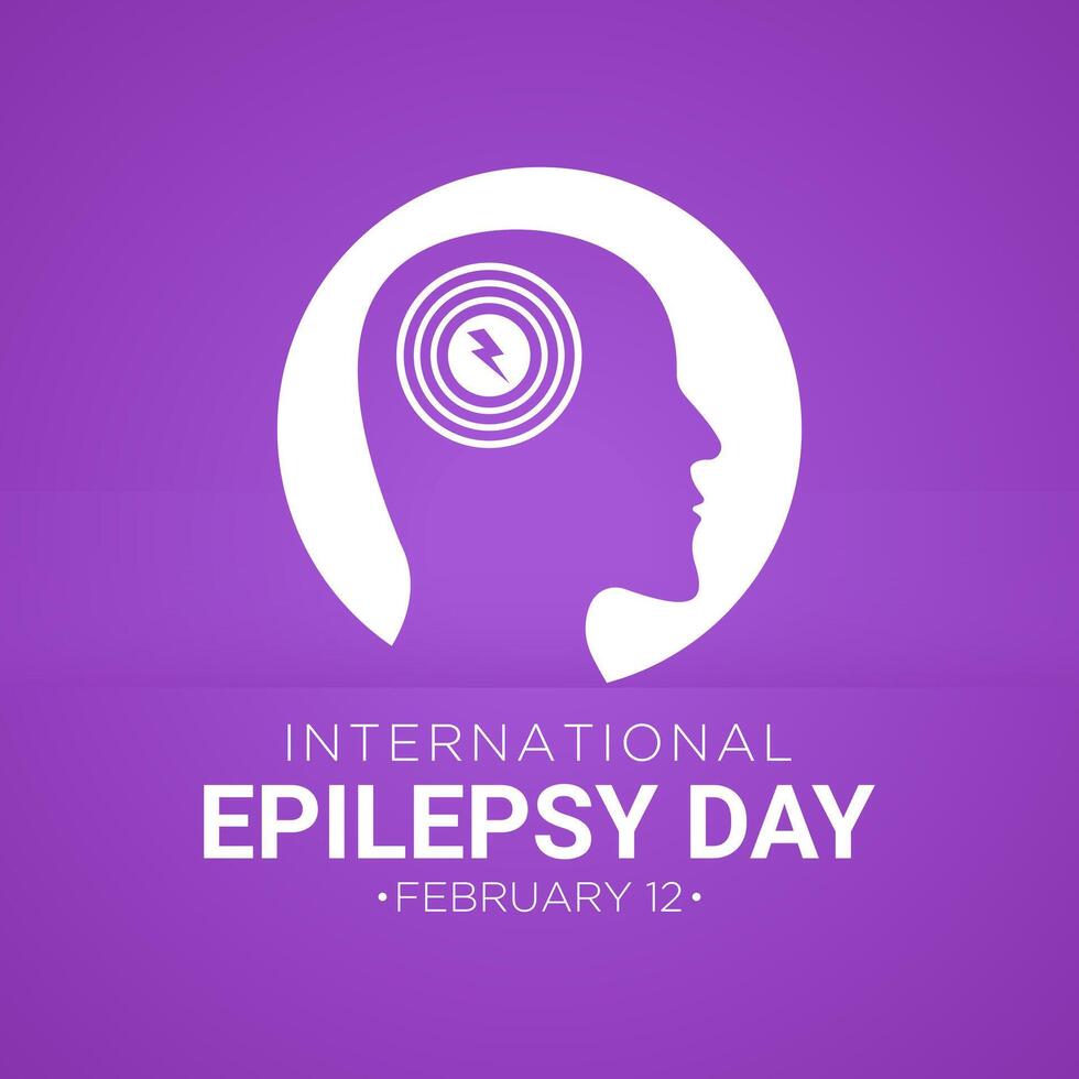 International Epilepsy Day is observed every year in February 12. Vector illustration on the theme of International Epilepsy Day. Template for banner, greeting card, poster with background.
