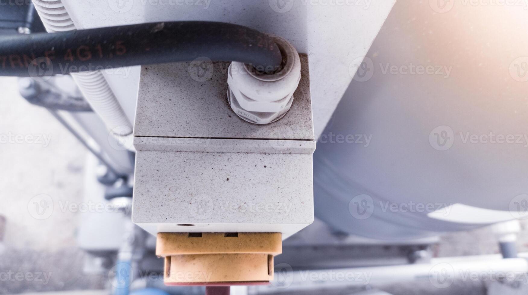 Input cable to the panel using a cable gland protection. photo