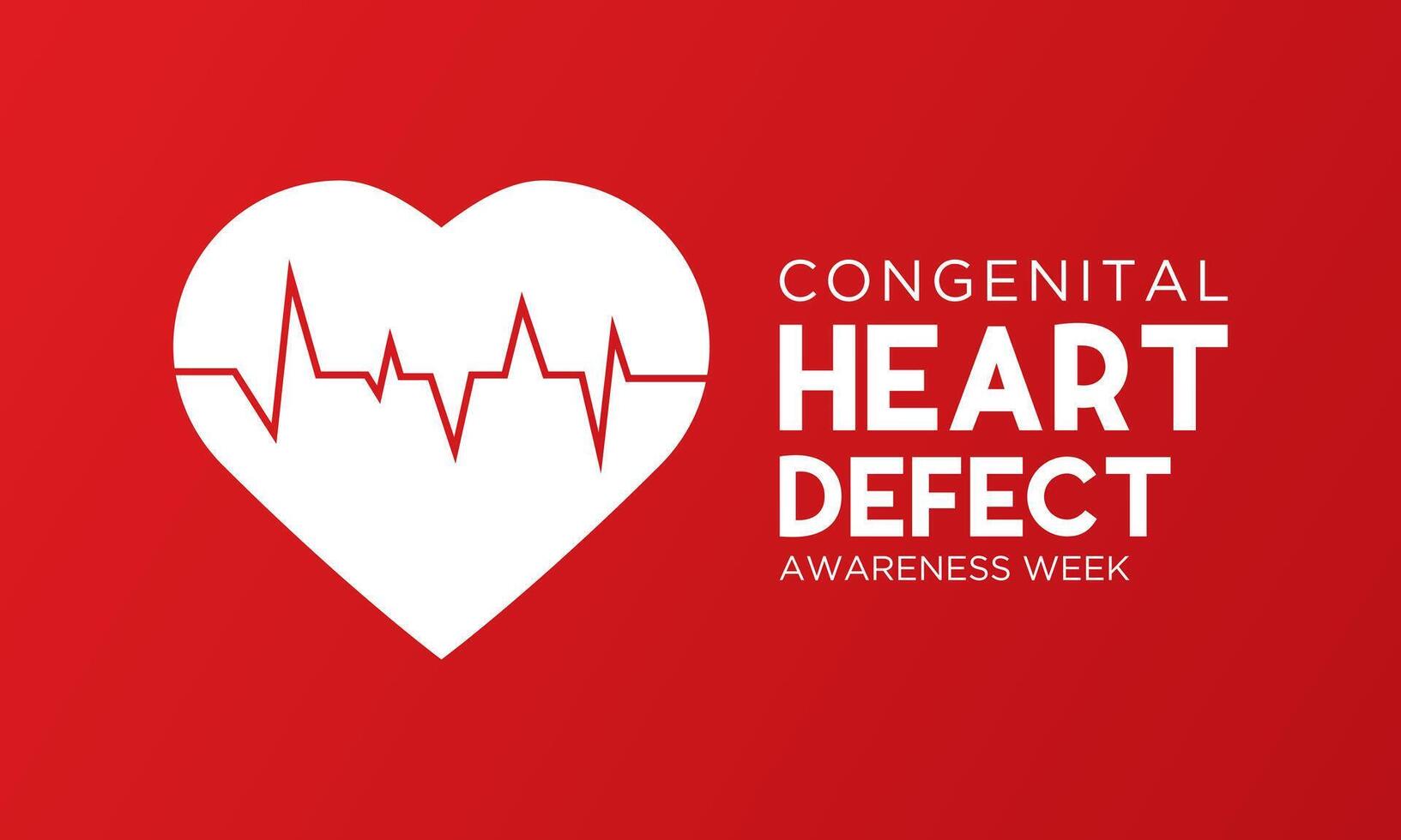 Congenital Heart Defect Awareness Week observed every year in during February 7 to 14. Health and Medical Awareness Vector template for banner, poster and background design. Vector illustration.