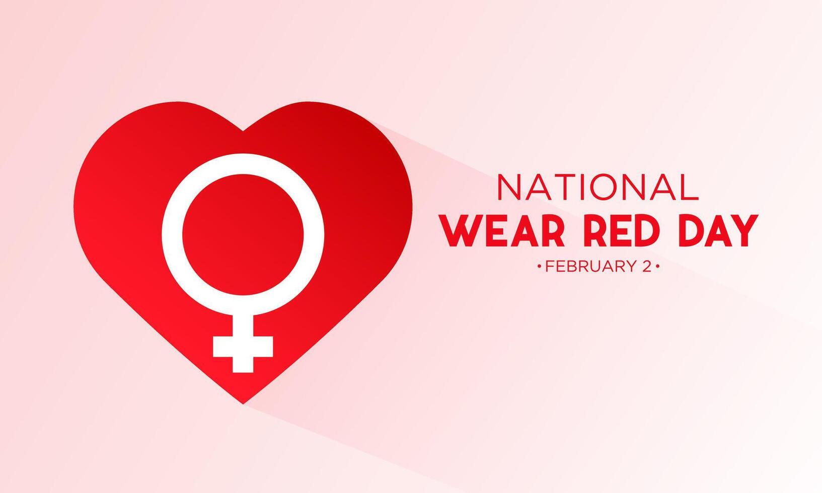 National Wear Red Day celebrated every year on February 2. Vector
