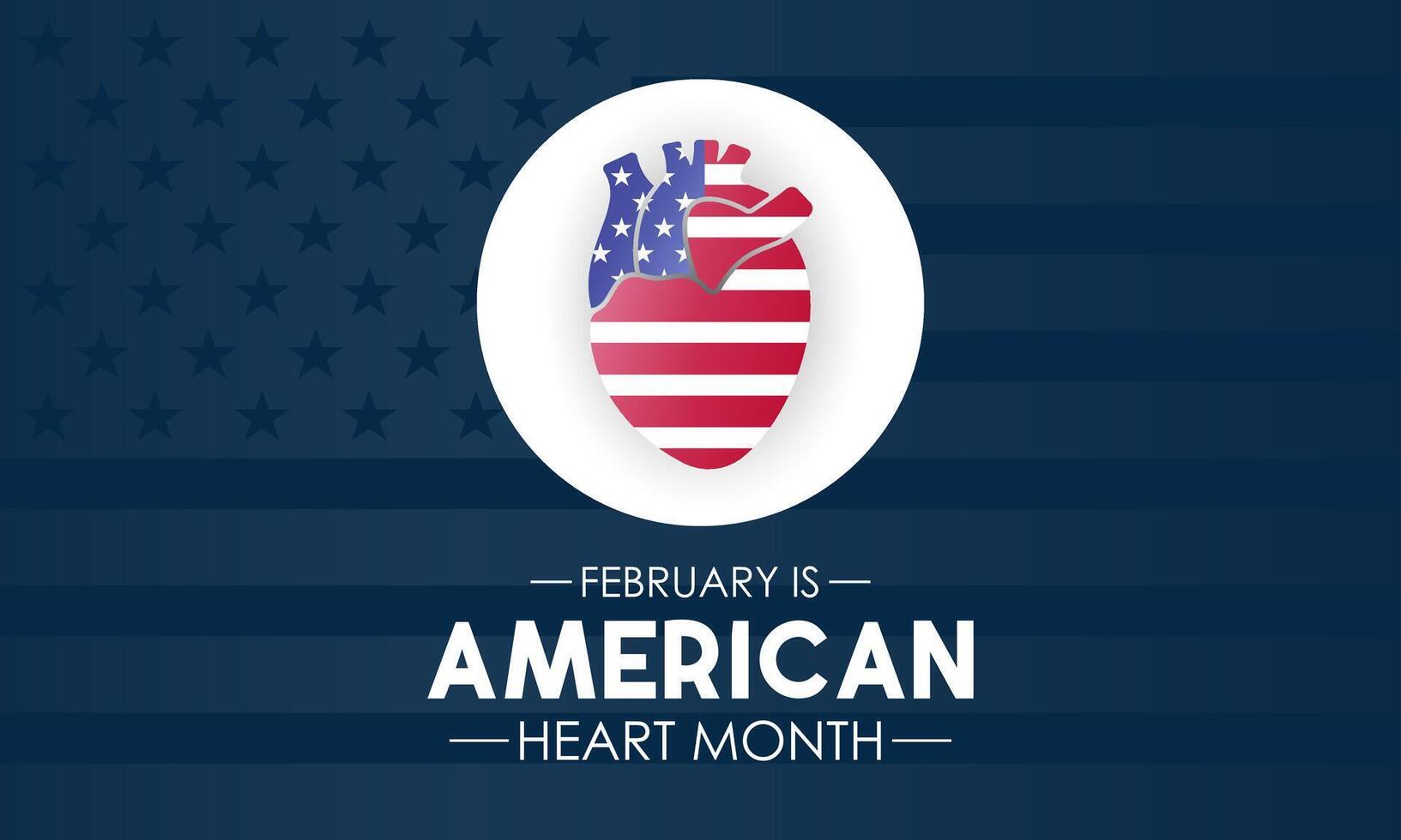 americano corazón mes es observado cada año en febrero. febrero es americano corazón mes. vector modelo para bandera, tarjeta, póster con antecedentes. vector ilustración.