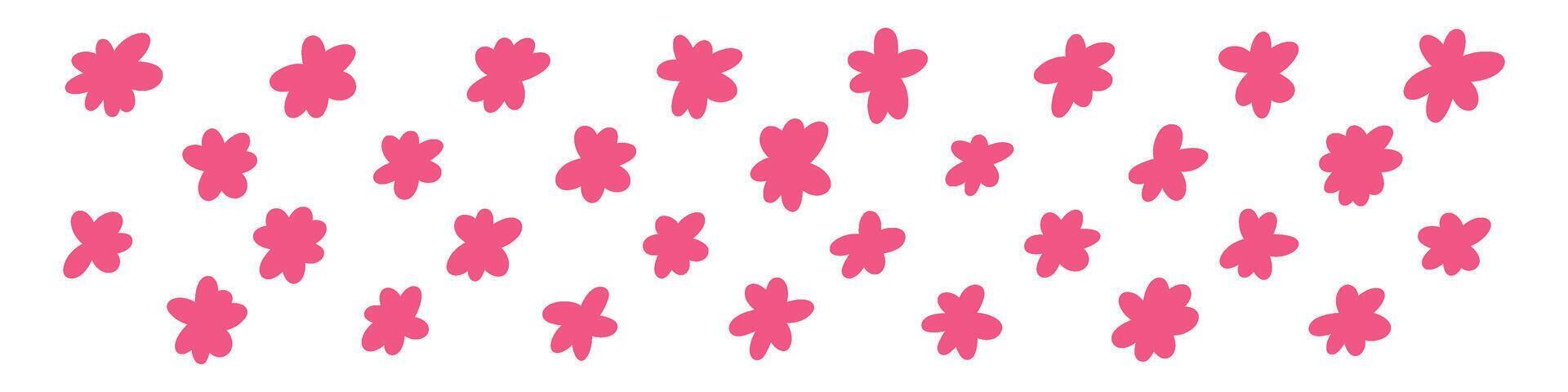 Hand drawn flower doodle, abstract and cute spring icon. Scribble style for charming designs. Flat vector illustration isolated on white background.