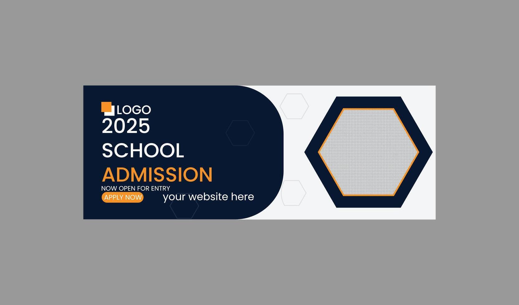 KIDS SCHOOL ADMISSION WEB BANNER DESIGN TEMPLATE vector