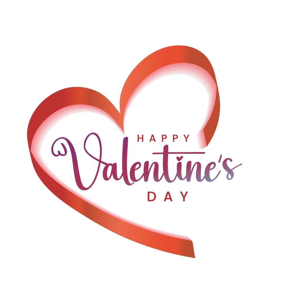 Happy Valentine's Day typography with handwritten calligraphy text, isolated vector design