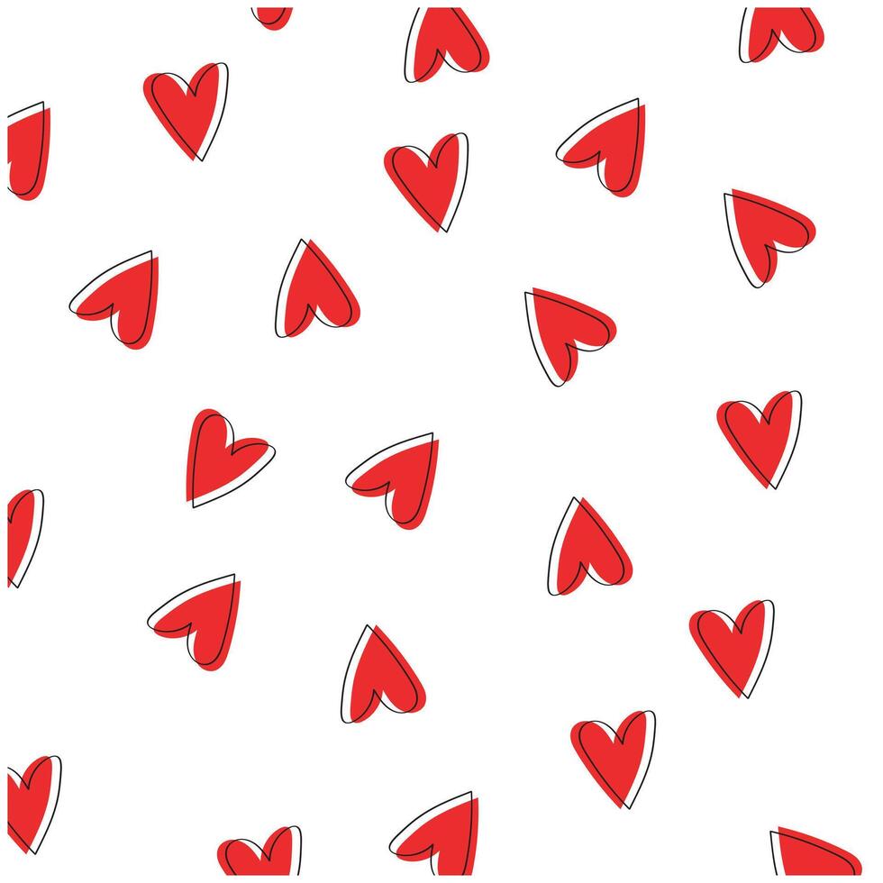 Happy Valentine's Day typography with handwritten calligraphy text, isolated vector design
