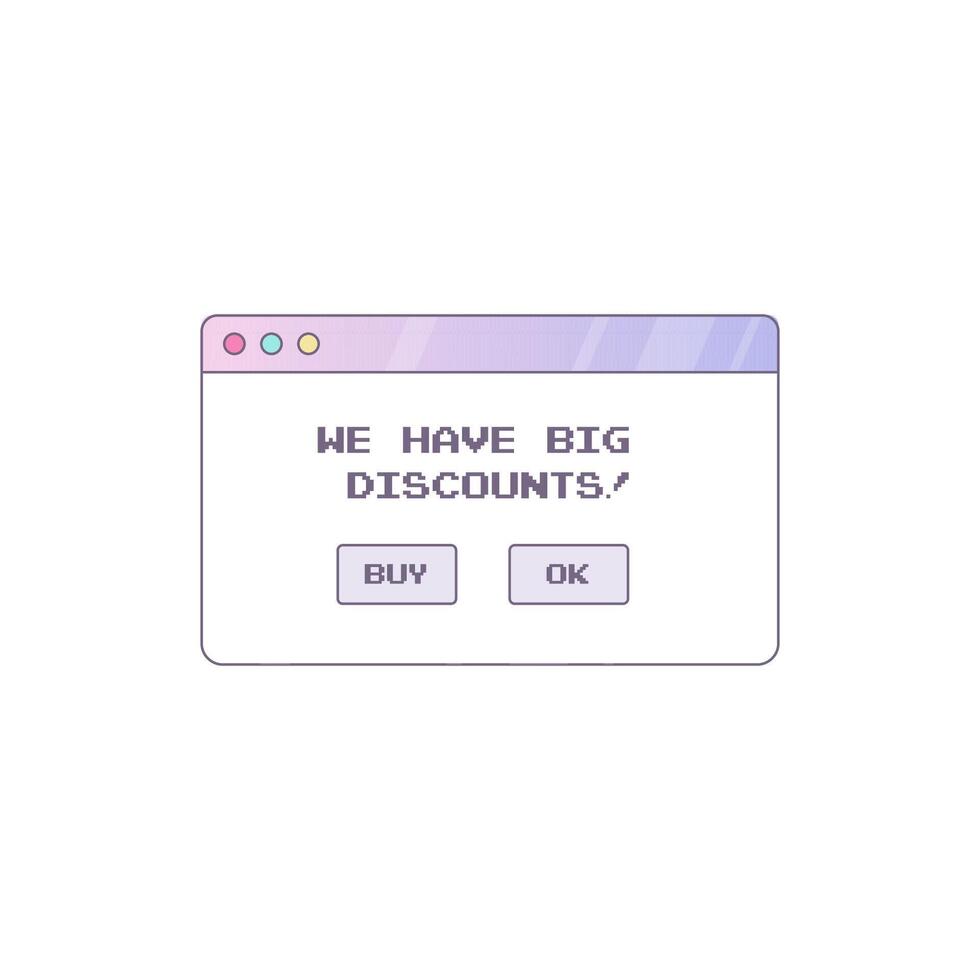 y2k interface, Icon, signature popup, store discounts, sale  interface element vector