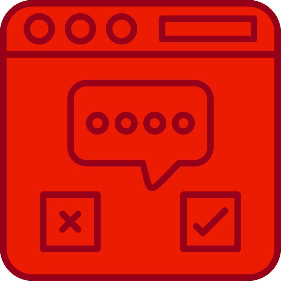 Browser Chat Vector Icon