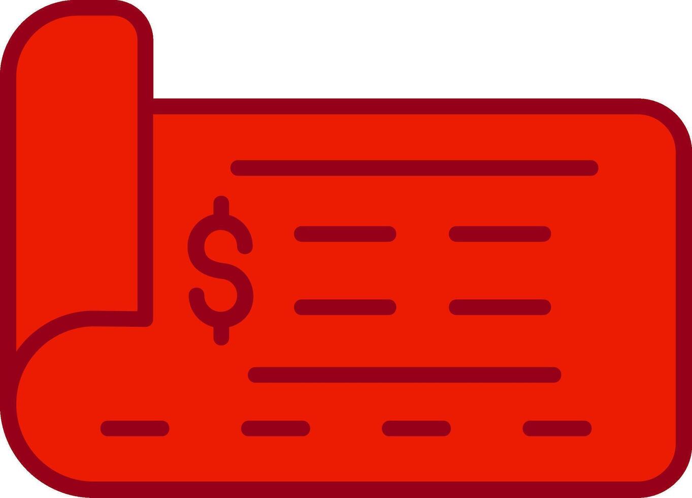 Bank Check Vector Icon