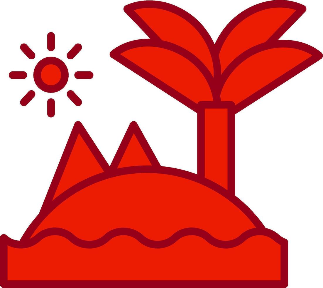 icono de vector de isla