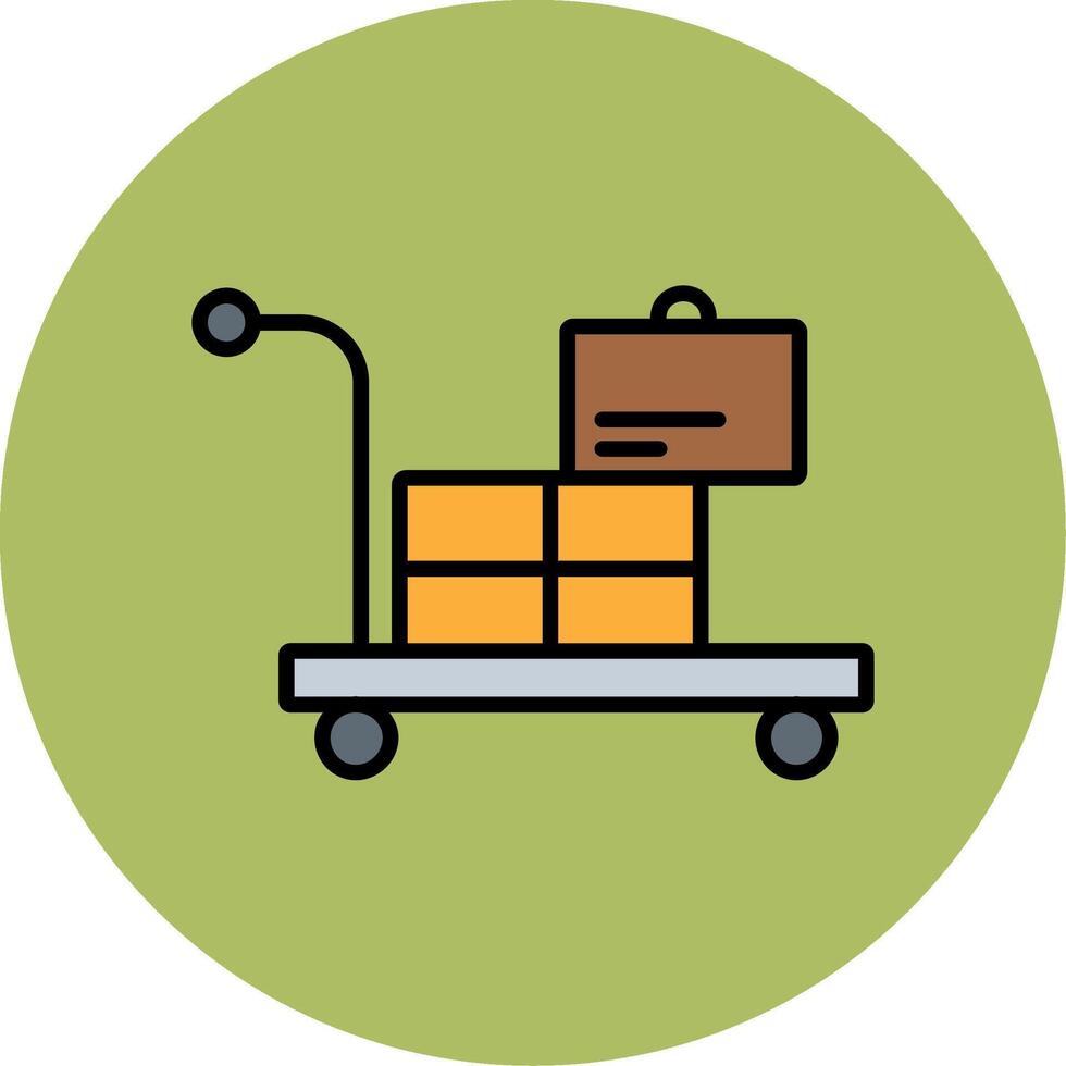 Airport Cart Vector Icon