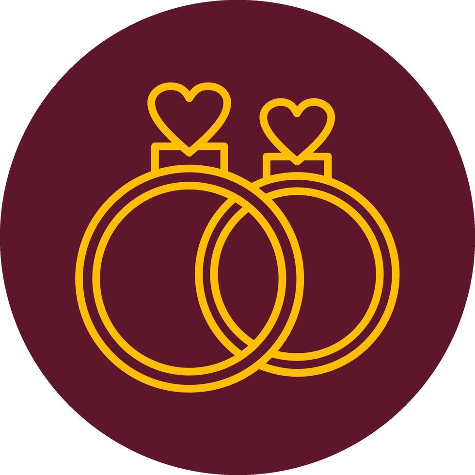 Wedding Rings Vector Icon