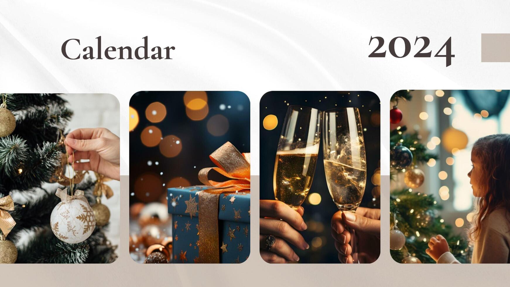 Modern Landscpae 2024 Calendar template