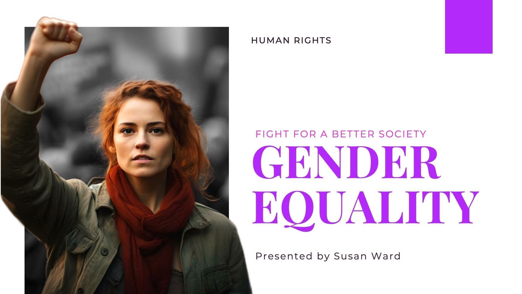 Purple Elegant Equality Presentation template