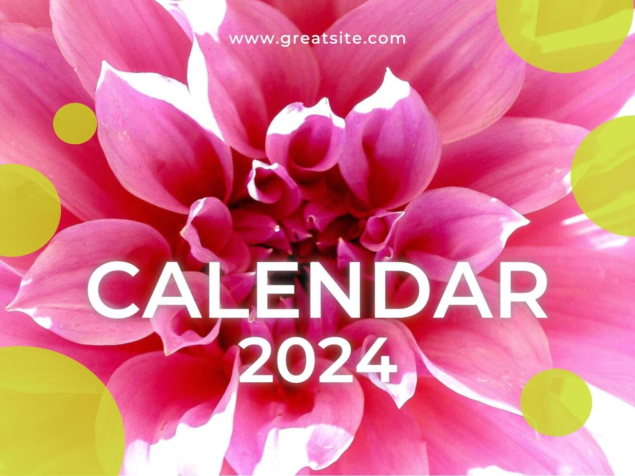 Green Modern Nature 2024 Calendar template