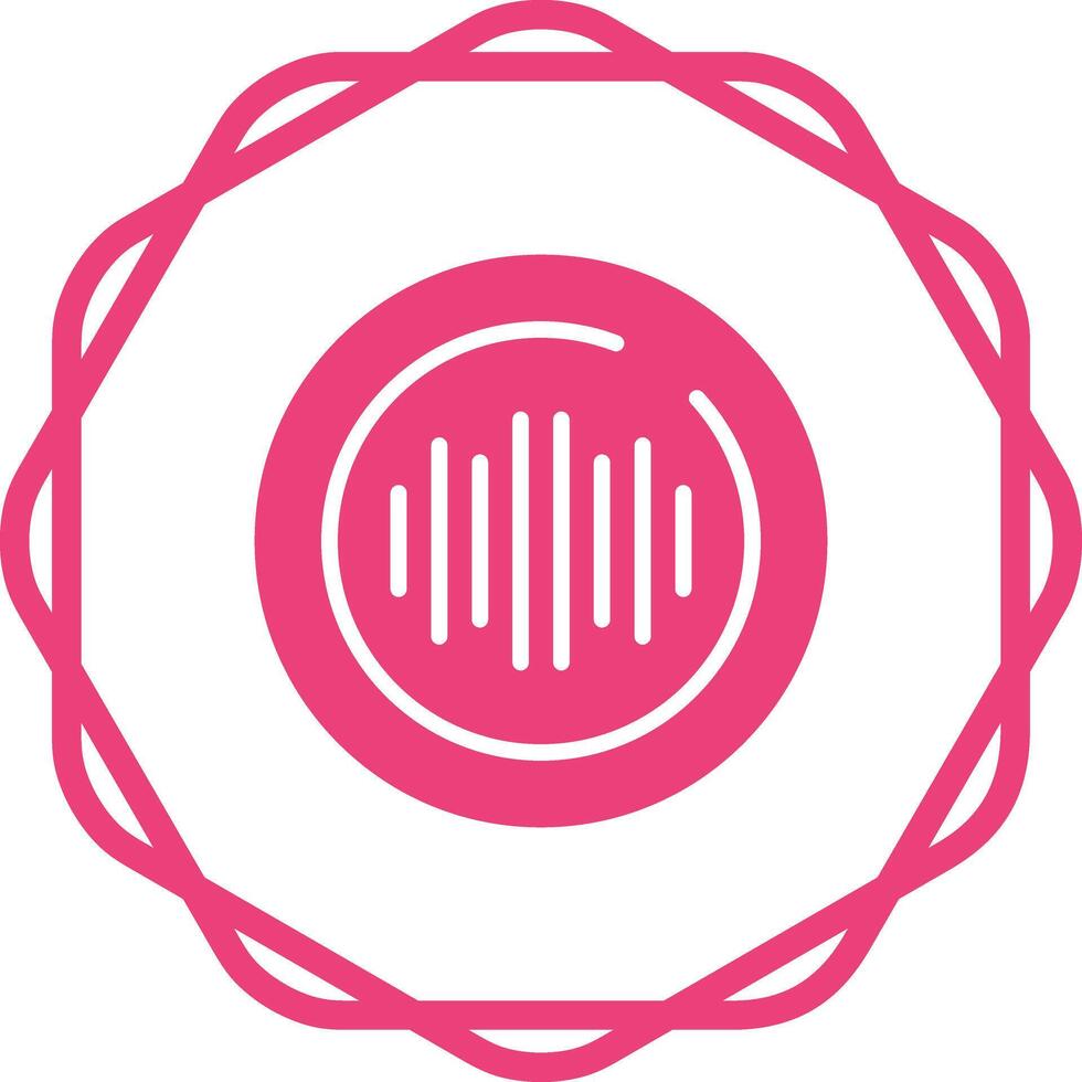 Audio Spectrum Circle Vector Icon