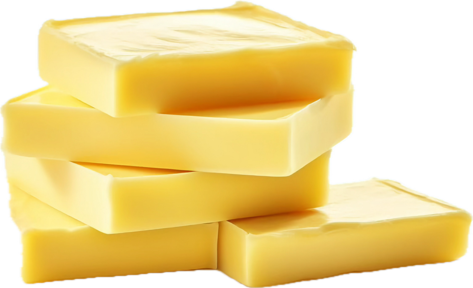 AI generated slices of butter png
