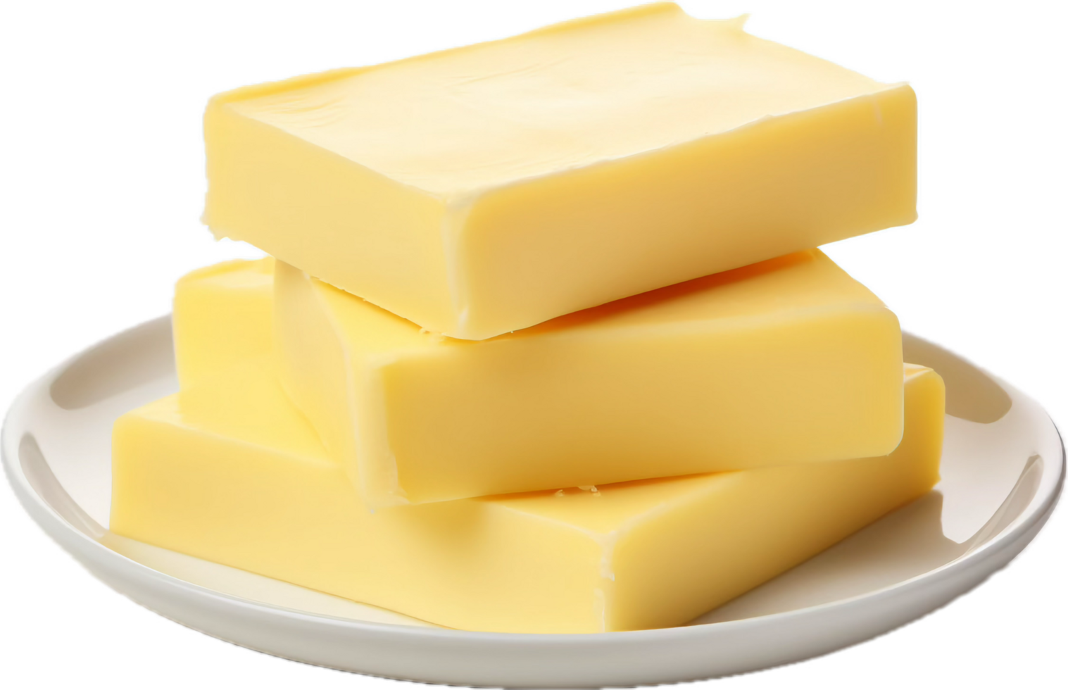 AI generated slices of butter png