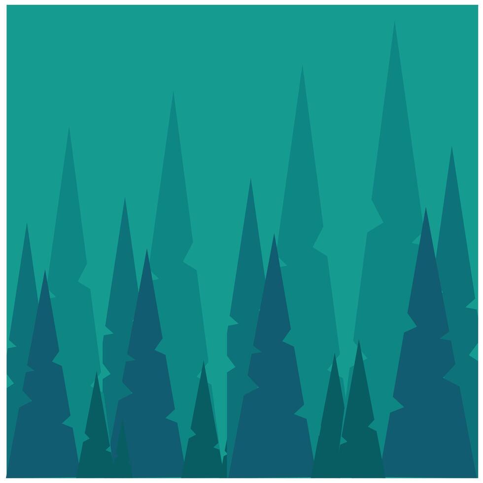 Pine forest background. Vector illustration in flat design. EPS 10. Vector illustration for your design. Template for presentation. Cover to web design. nature element design