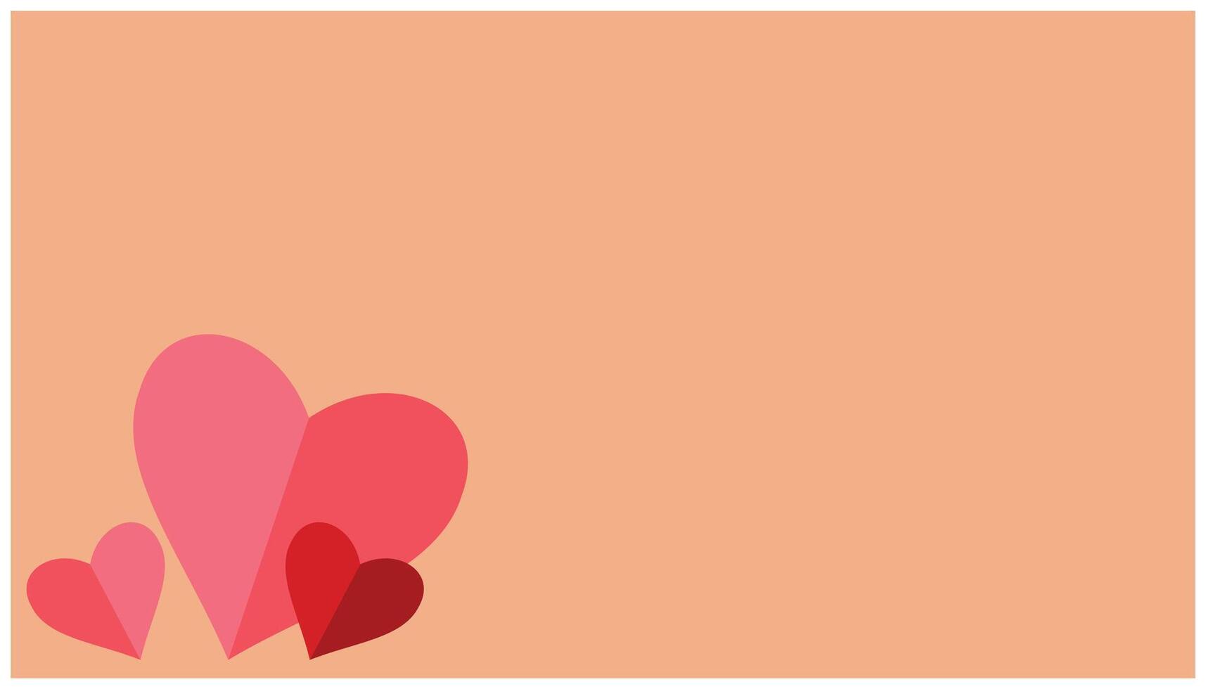 Valentine's day background with red hearts. Vector illustration. Template for presentation. Cover to web design. Template for valentine design