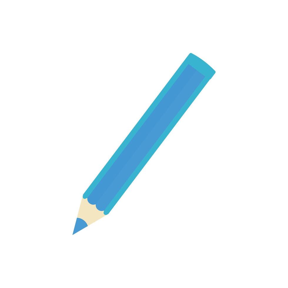 lápiz icono en plano color estilo. colegio oficina papelería escuela. estacionario elemento diseño para oficina, escuela, librería, etc vector