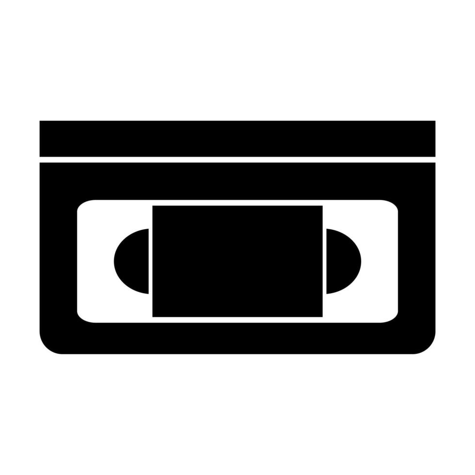 Video cassette tape vector icon for graphic design, logo, web site, social media, mobile app, ui illustration