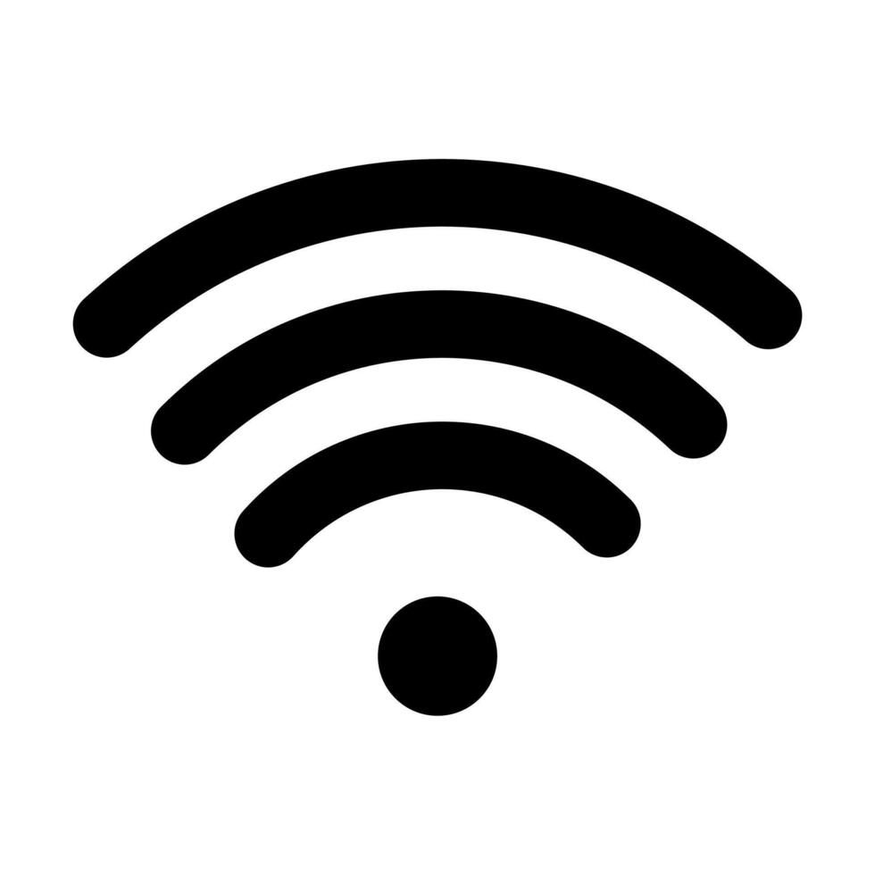 Wireless wifi or sign for remote internet access icon vector on white background, Flat style for graphic and web design