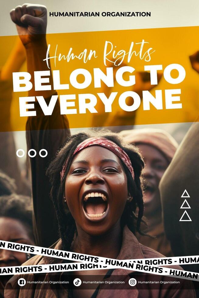 Human Rights Belong to Everyone Pinterest Graphic template