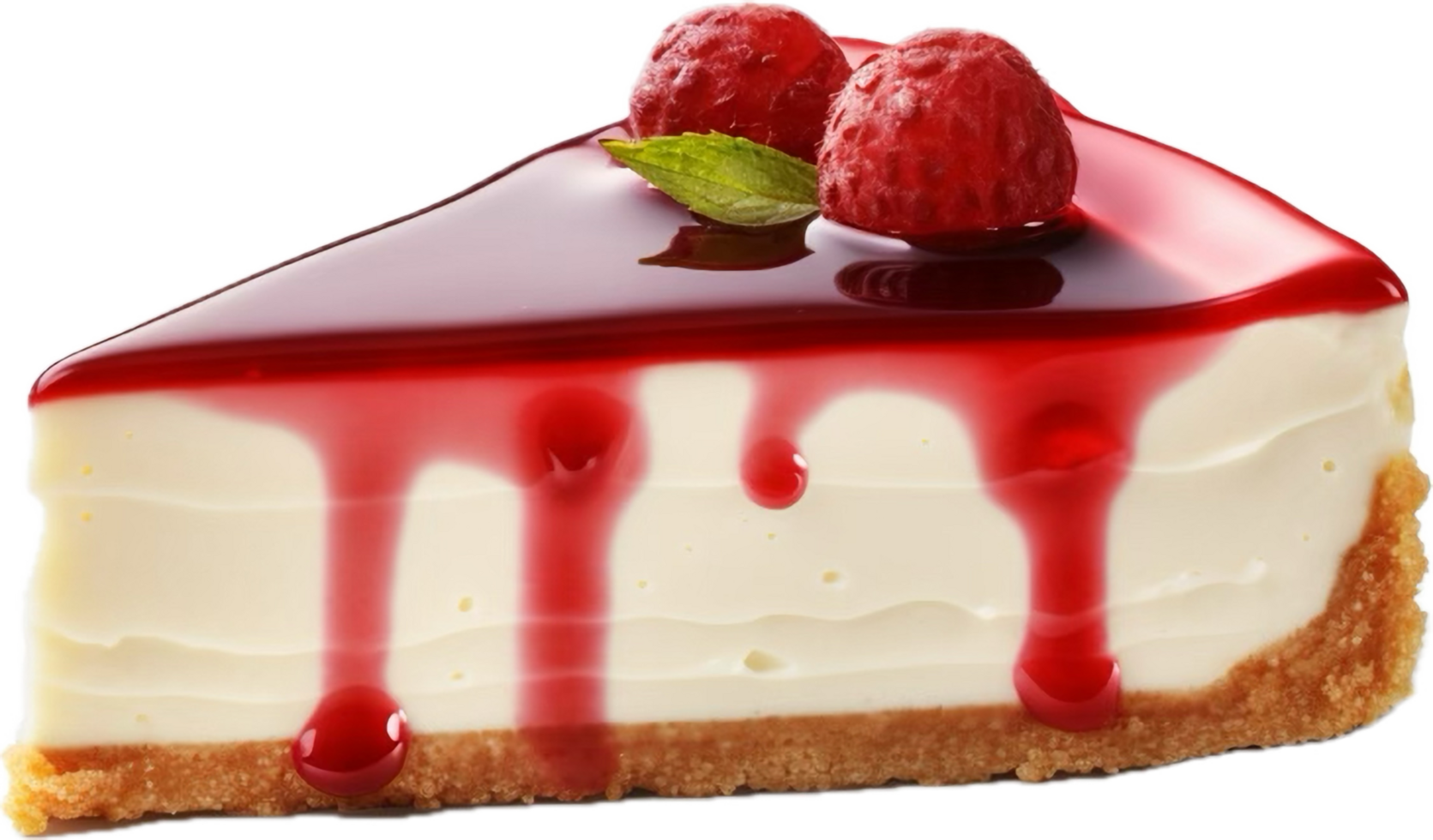 ai generato torta di formaggio fetta png