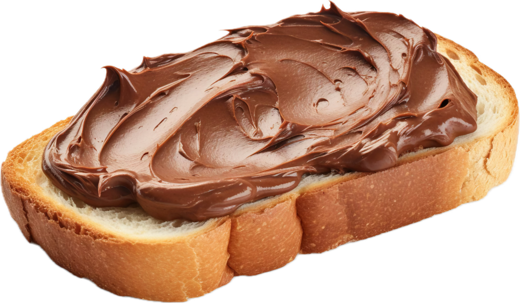 AI generated chocolate spread on toast png
