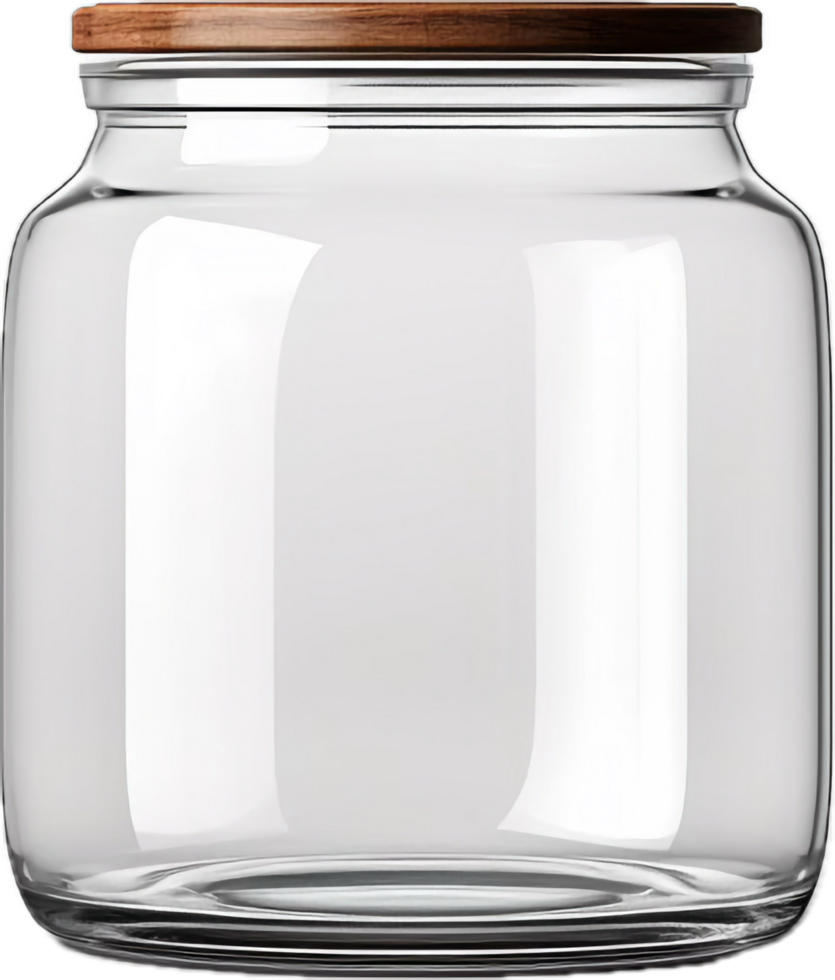 AI generated empty glass jar png