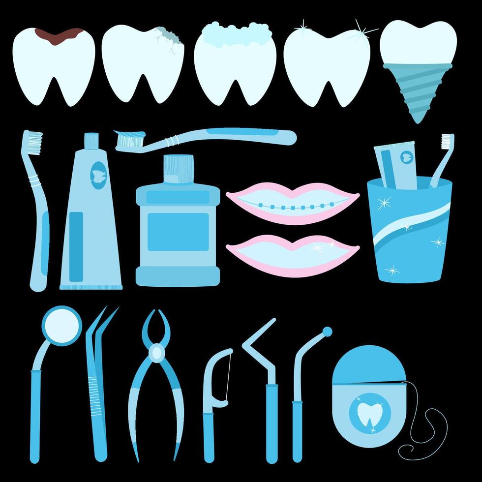 dental cuidado médico vector