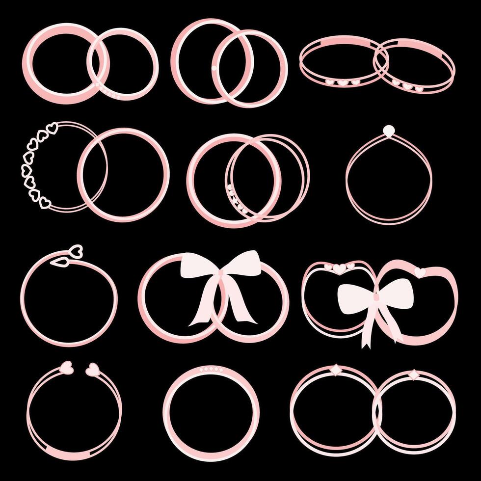 Wedding ring jewerly vector