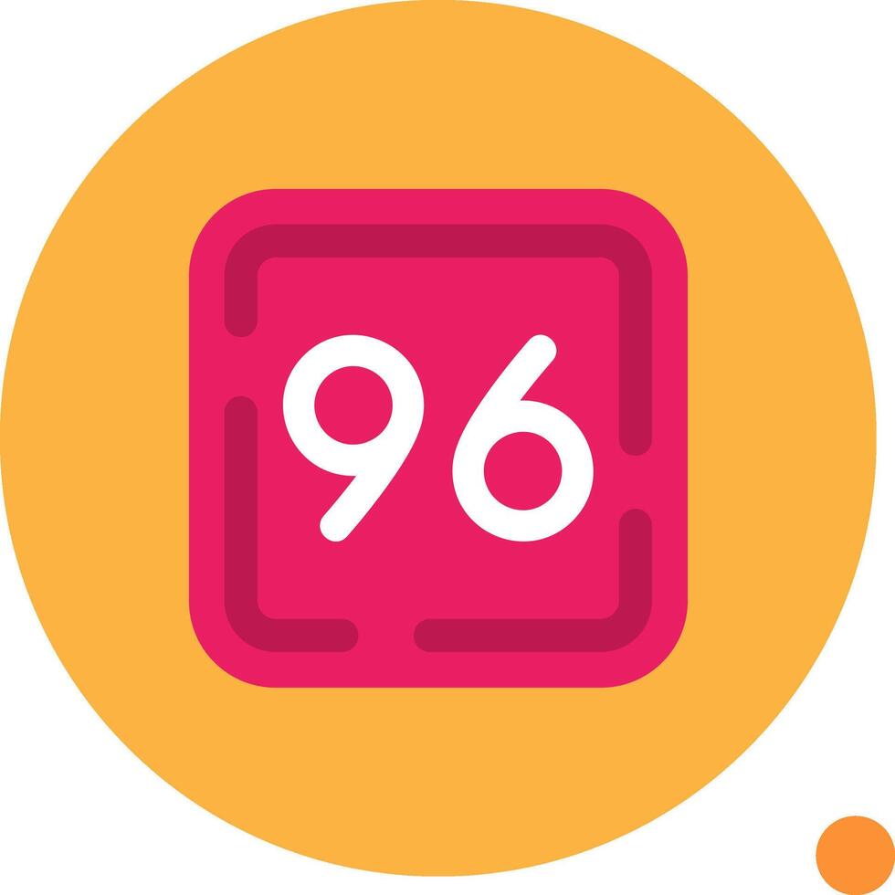 Ninety Six Long Circle Icon vector