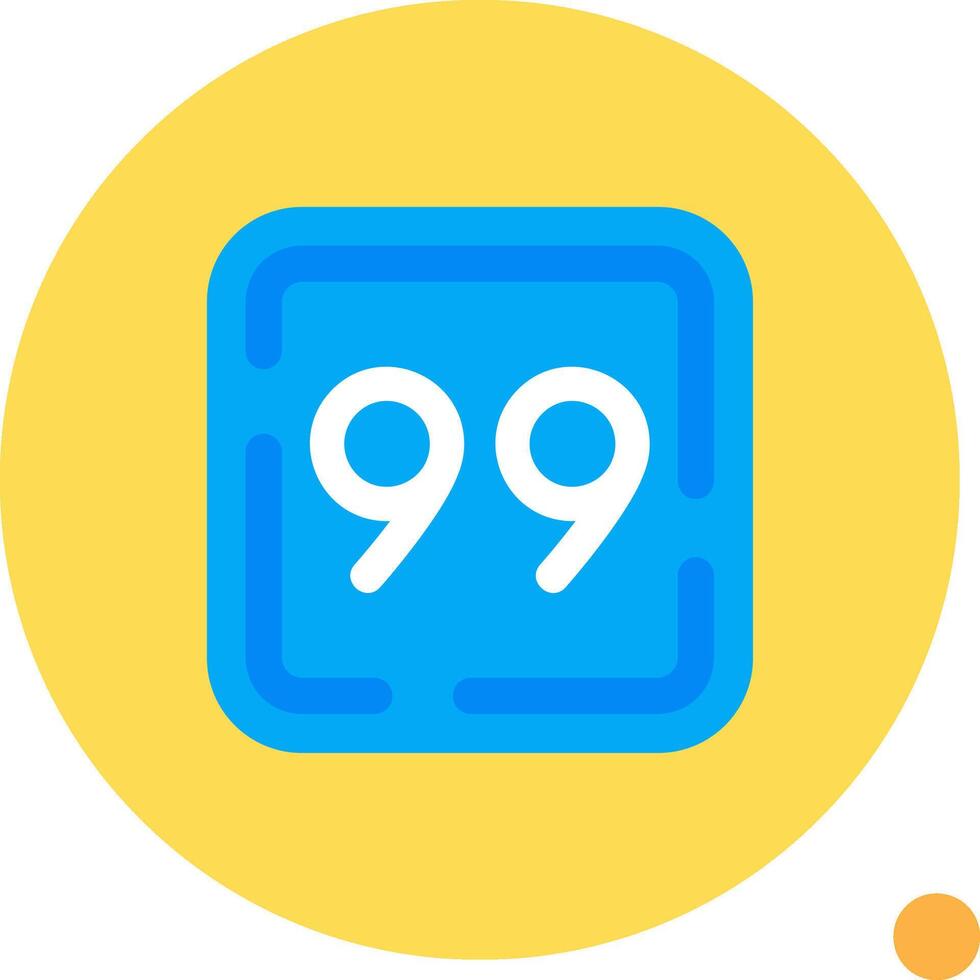 Ninety Nine Long Circle Icon vector