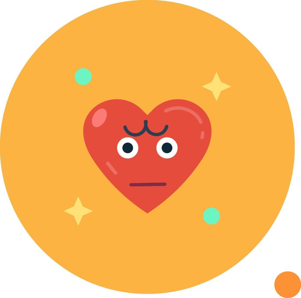 Angry Long Circle Icon vector