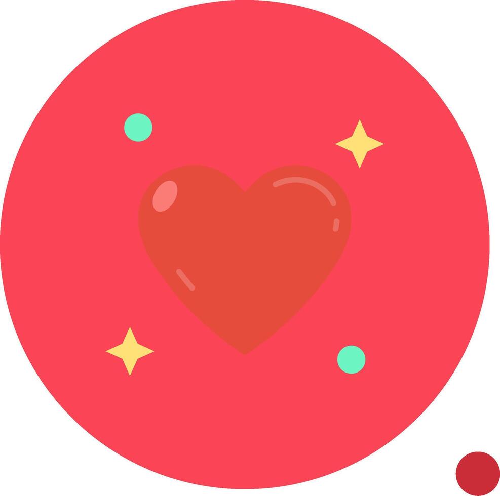 corazón largo circulo icono vector